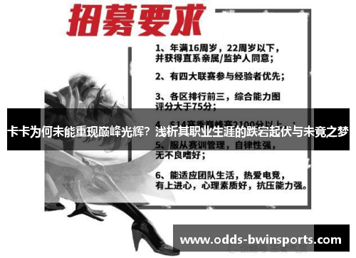 卡卡为何未能重现巅峰光辉？浅析其职业生涯的跌宕起伏与未竟之梦