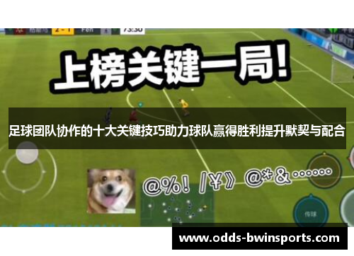 足球团队协作的十大关键技巧助力球队赢得胜利提升默契与配合